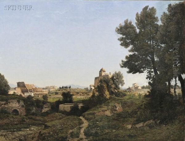 An Extensive View Of Rome Oil Painting by Henri-Joseph Harpignies