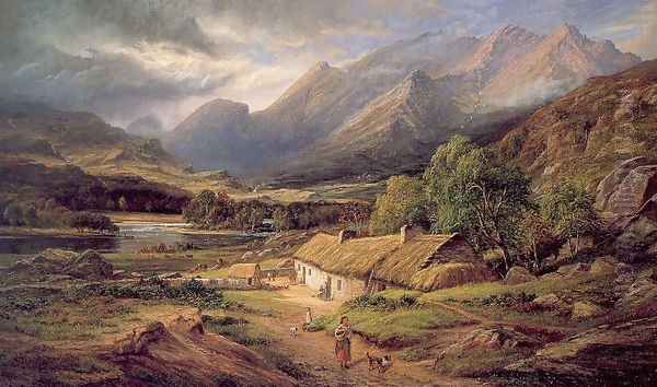 Sunshine and Showers - At Home in Killarney Oil Painting by James Richard Marquis