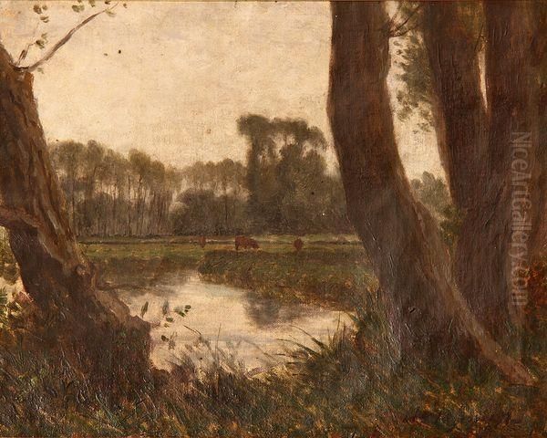 Paysage Oil Painting by Henri-Joseph Harpignies