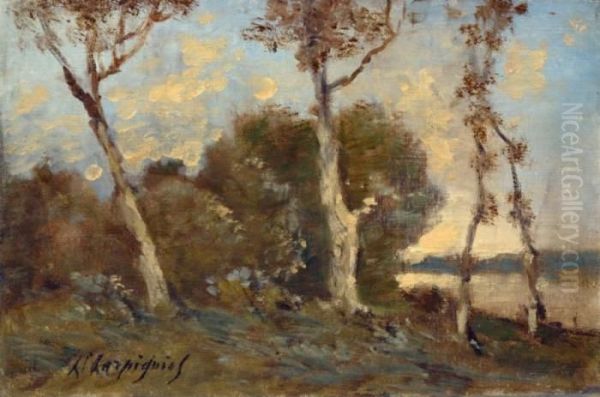 Arbres Oil Painting by Henri-Joseph Harpignies