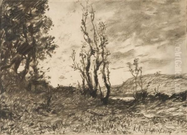 Paysage Oil Painting by Henri-Joseph Harpignies