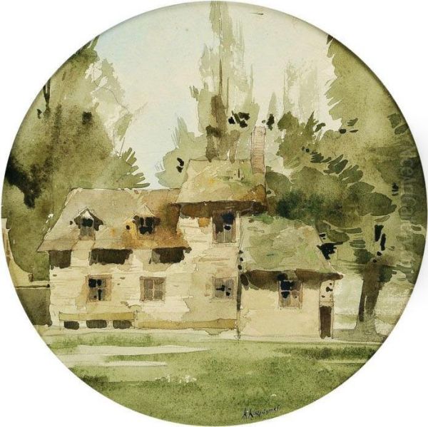 Casa No Campo Oil Painting by Henri-Joseph Harpignies