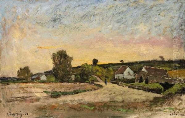 Landschaft Bei St.prive Oil Painting by Henri-Joseph Harpignies