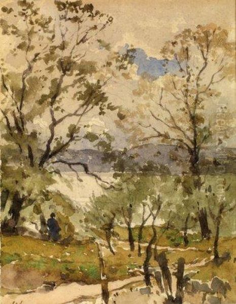 Paysage Anime Oil Painting by Henri-Joseph Harpignies