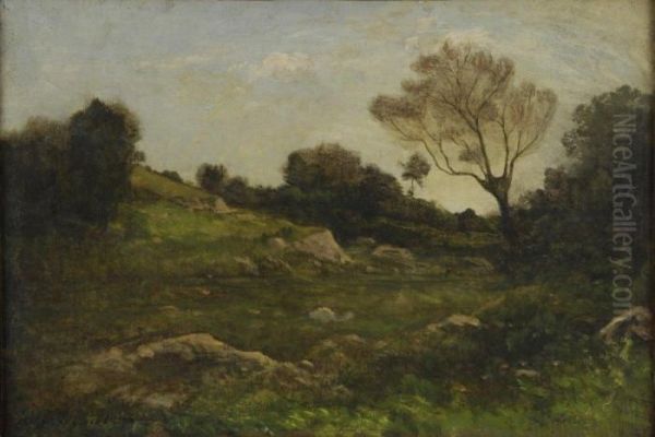 Le Val Aux Rochers Oil Painting by Henri-Joseph Harpignies