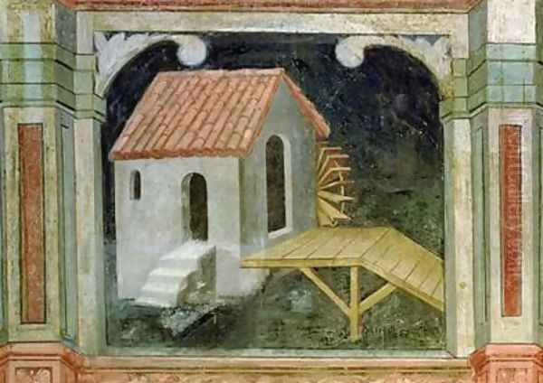 Watermill from The Working World cycle after Giotto 1450 Oil Painting by Nicolo & Stefano da Ferrara Miretto