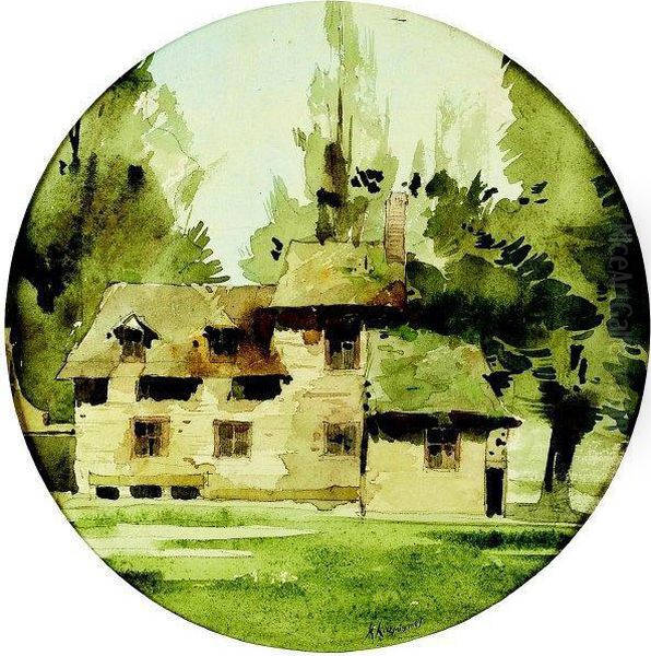 Casa No Campo Oil Painting by Henri-Joseph Harpignies