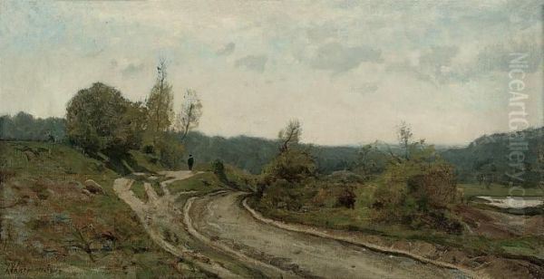 A Walk In The Country Oil Painting by Henri-Joseph Harpignies