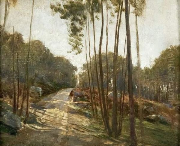 Les Forets De Fontainebleau Oil Painting by Henri-Joseph Harpignies