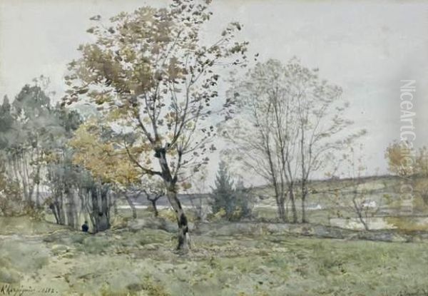 Paysage, La Gremellerie Oil Painting by Henri-Joseph Harpignies