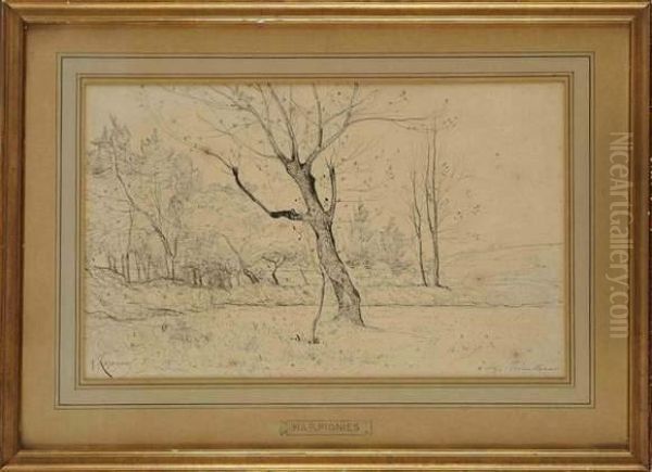 Arbres Oil Painting by Henri-Joseph Harpignies