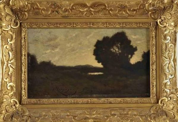 Arbres Pres De L'etang Oil Painting by Henri-Joseph Harpignies