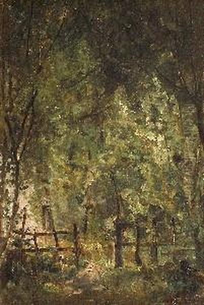 Le Sous Bois Oil Painting by Henri-Joseph Harpignies