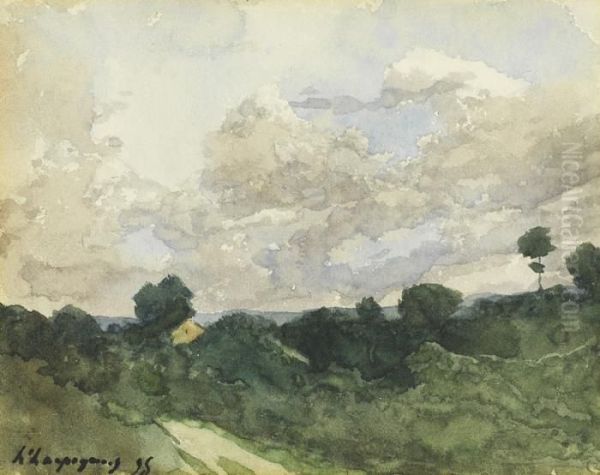 Paysage Oil Painting by Henri-Joseph Harpignies