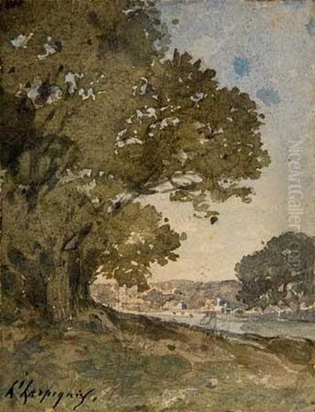 Paysage Oil Painting by Henri-Joseph Harpignies