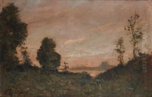 Paysage Oil Painting by Henri-Joseph Harpignies