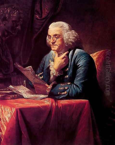 Portrait of Benjamin Franklin Oil Painting by David Martin