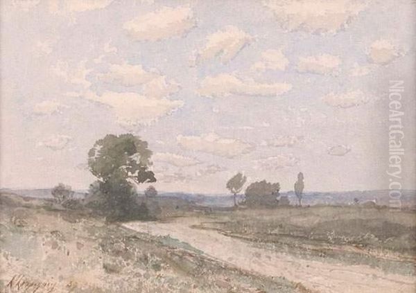 Route De Campagne Oil Painting by Henri-Joseph Harpignies