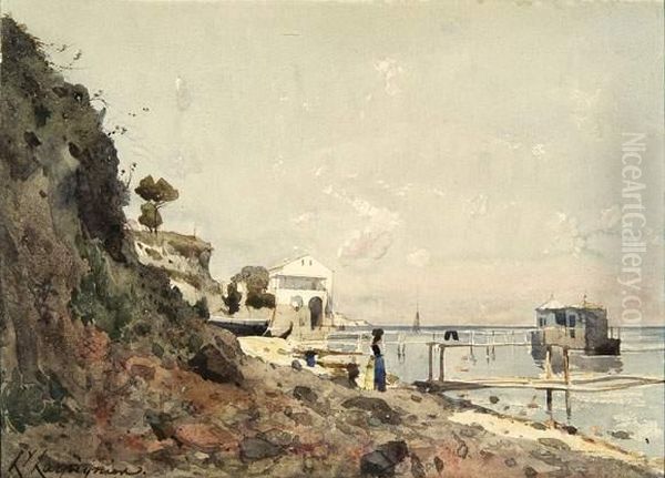 Sorrento Oil Painting by Henri-Joseph Harpignies