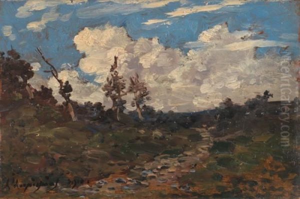 Paysage Oil Painting by Henri-Joseph Harpignies