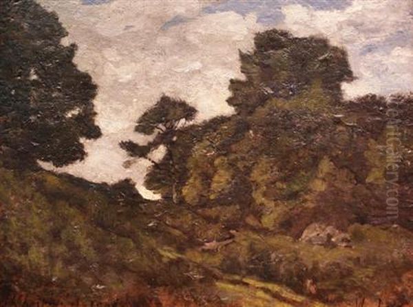 Environs De Morlaix Oil Painting by Henri-Joseph Harpignies