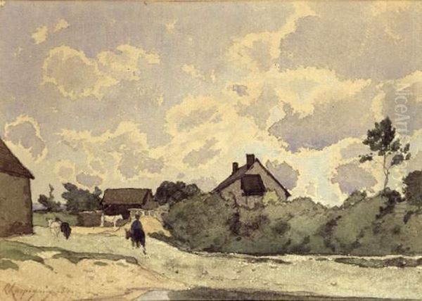 Paysage Oil Painting by Henri-Joseph Harpignies