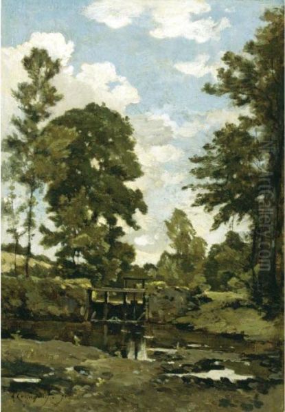 L'ecluse Oil Painting by Henri-Joseph Harpignies