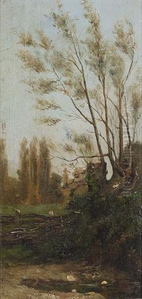 Umkreis
Landschaft Mit Baumen. Oil Painting by Henri-Joseph Harpignies