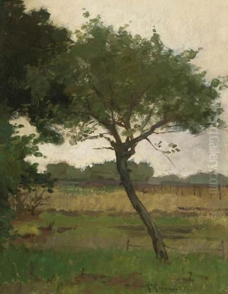 Landscape With Trees. Oil Painting by Henri-Joseph Harpignies