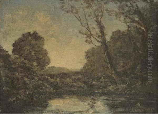 L'etang; La Cote Sauvage Oil Painting by Henri-Joseph Harpignies