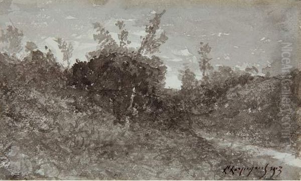 Chemin De Campagne Oil Painting by Henri-Joseph Harpignies