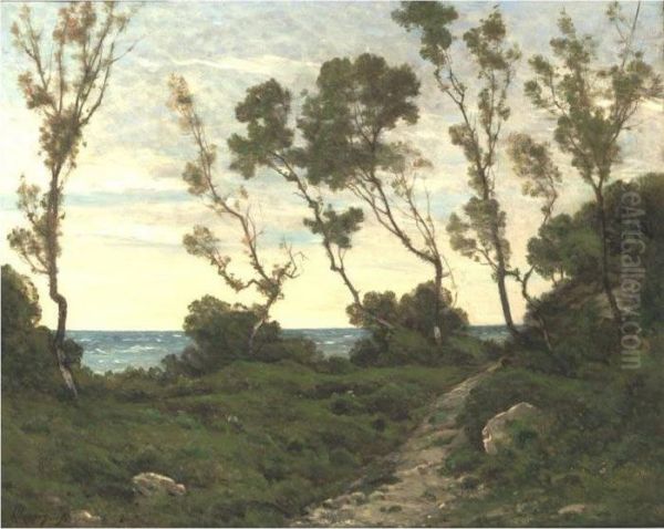 Path To The Sea Oil Painting by Henri-Joseph Harpignies