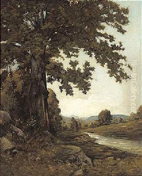 Riviere Oil Painting by Henri-Joseph Harpignies