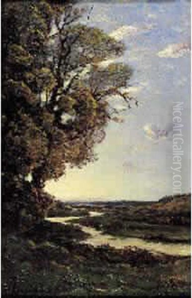 Paysage Au Cours D'eau Oil Painting by Henri-Joseph Harpignies