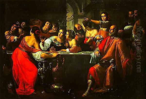 Balshazzars Feast Oil Painting by Giovanni Martinelli