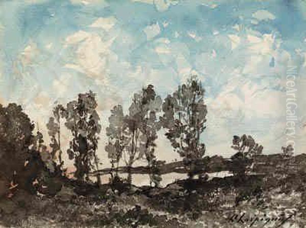 Landscape Oil Painting by Henri-Joseph Harpignies