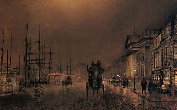 Liverpool Docks Oil Painting by Richard Thomas Moynan