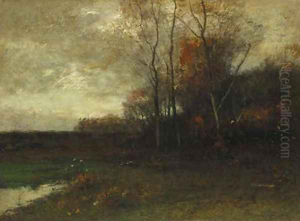 October Afternoon Oil Painting by John Francis Murphy