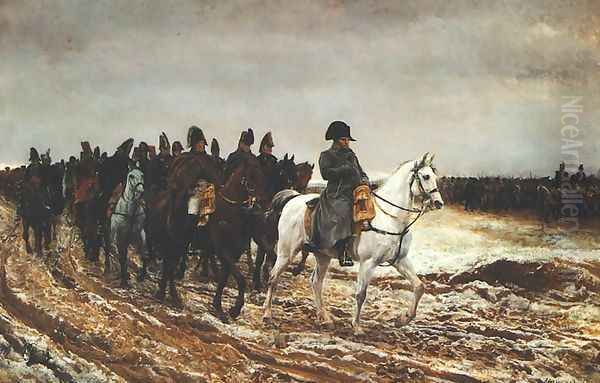 Campaign in France, 1814 Oil Painting by Ernest Meissonier