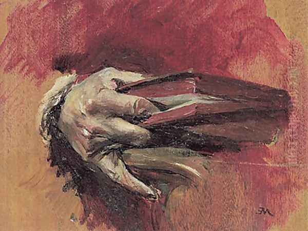 Study of a Hand with a Book Oil Painting by Ernest Meissonier