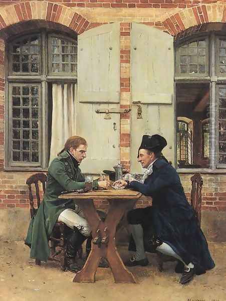 The Card Players Oil Painting by Ernest Meissonier