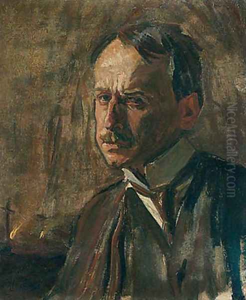 Self-Portrait Oil Painting by Ludwik Misky