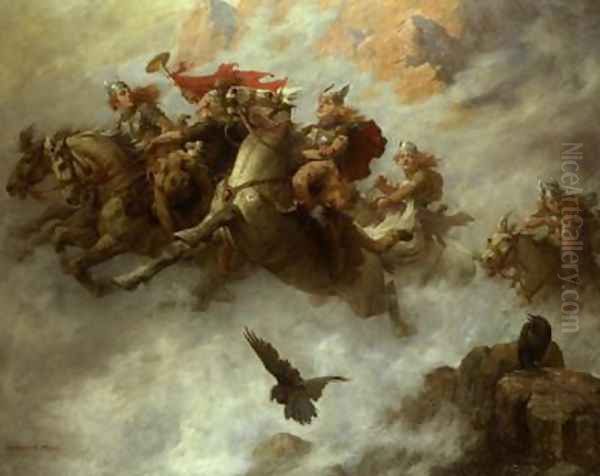 The Ride of the Valkyries Oil Painting by William T. Maud