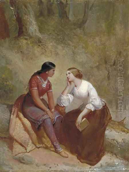 The Meeting of Hetty and Hist Oil Painting by Tompkins Harrison Matteson