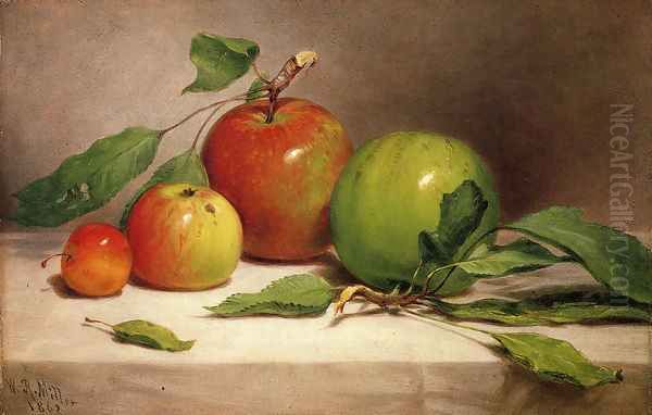 Still Life - Study of Apples Oil Painting by William Rickarby Miller