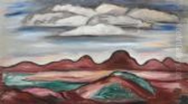 New Mexico Landscape Oil Painting by Marsden Hartley