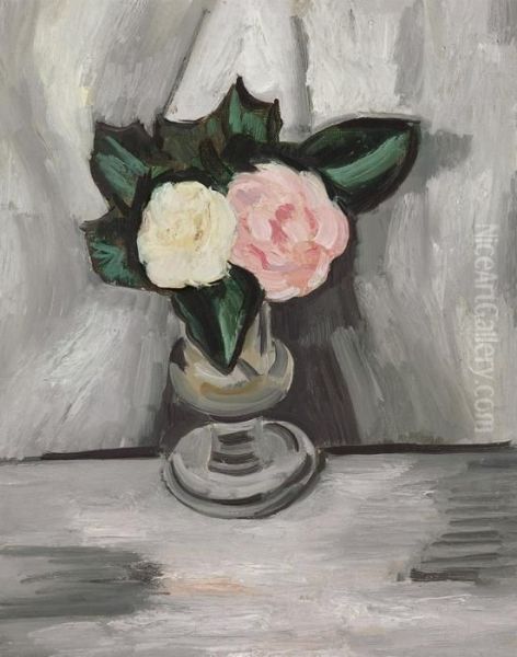 Flowers Oil Painting by Marsden Hartley