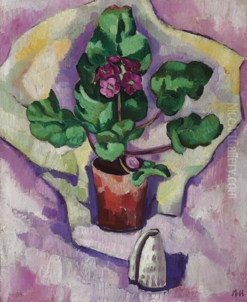 Still Life, Geraniums Oil Painting by Marsden Hartley