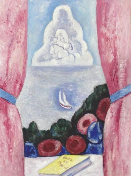 View From A Window Oil Painting by Marsden Hartley