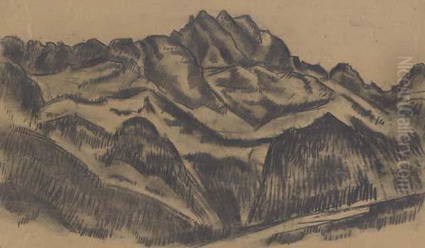 Alpspitz Oil Painting by Marsden Hartley